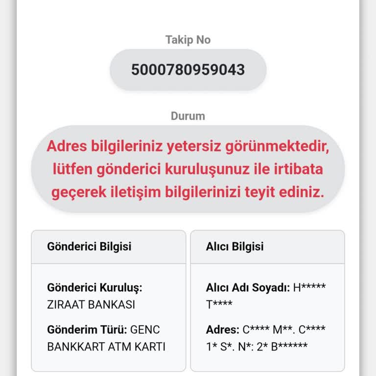 Ziraat Bankası Kartım Teslim Edilmedi, ‘Adres Yetersiz’ İddiası Yanıltıcı