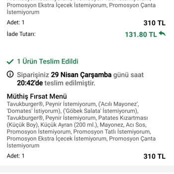 Trendyol Yemek Yanlış Ve Eksik Sipariş, Form Hatası İade Sürecini Engelliyor