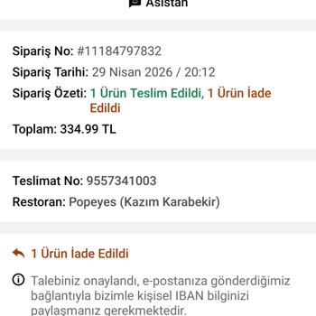 Trendyol Yemek Yanlış Ve Eksik Sipariş, Form Hatası İade Sürecini Engelliyor