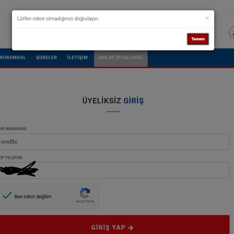 Bilet İadesi Web Hatası Ve Ulaşılamayan Müşteri Hizmetleri