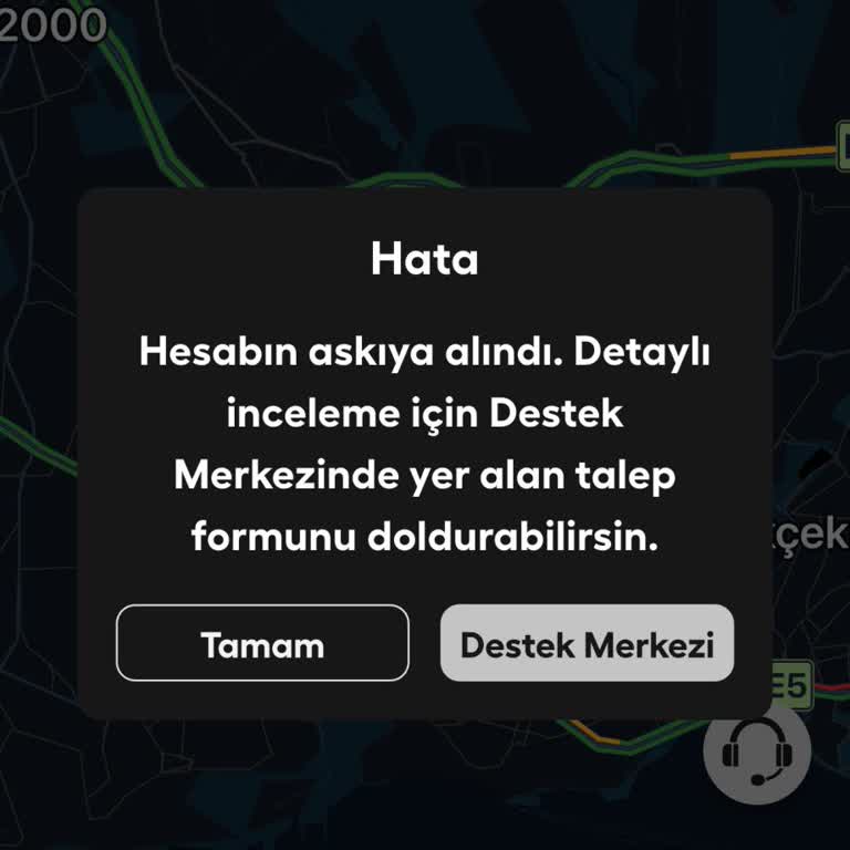 Martı Tag Sürücü Hesabım Askıya Alınma Nedeni Açıklama Talebi