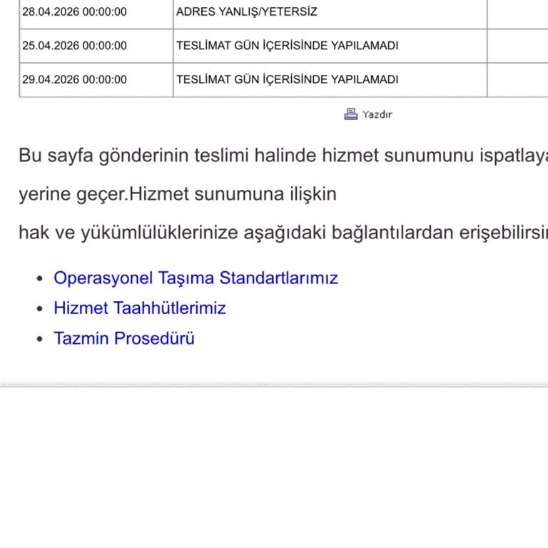 Aras Kargo’da Teslim Edilmeyen Kargo Ve Yanıltıcı Adres Bilgisi