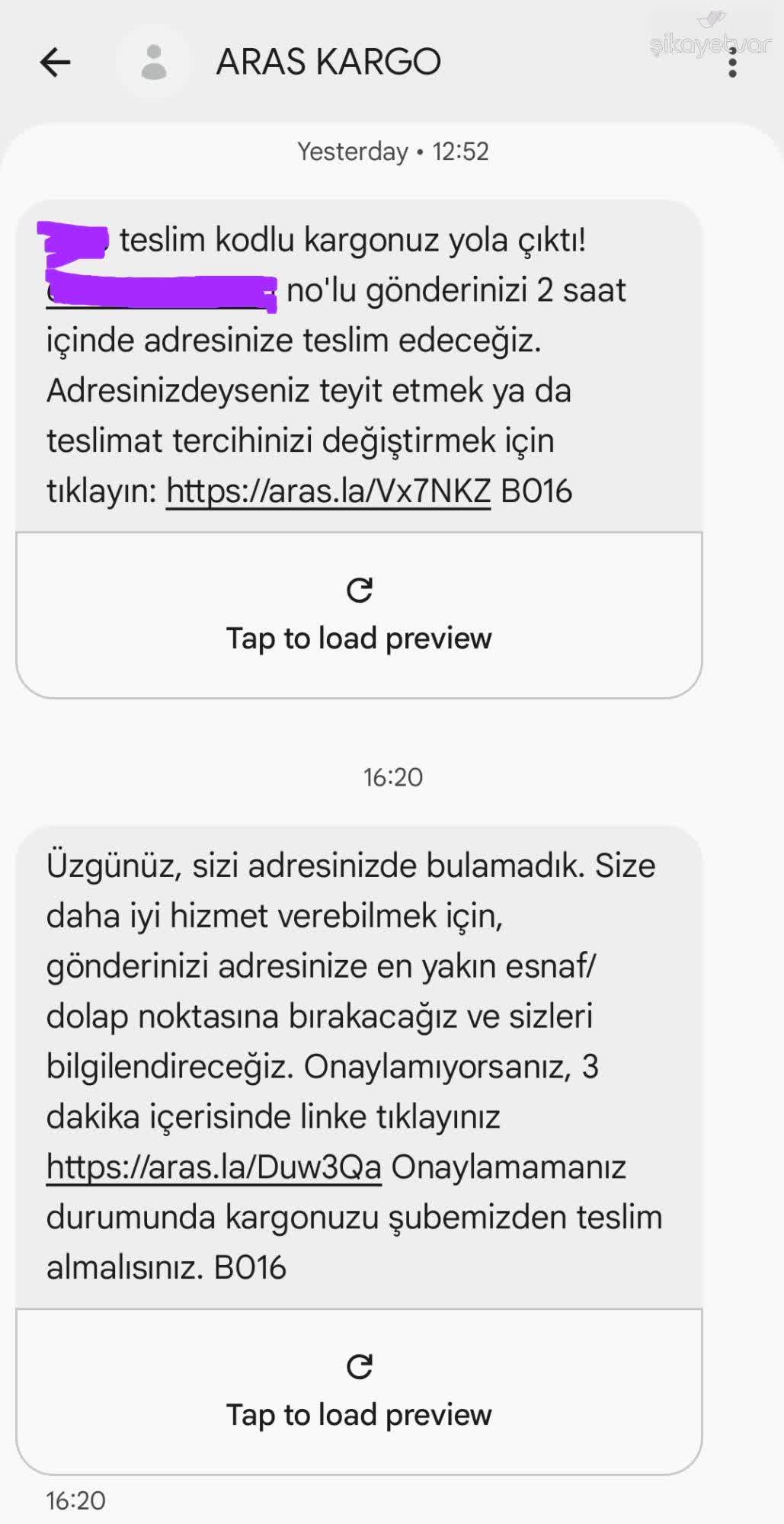 yocomi様　リクエスト　5点 Aras Kargo Teslimat Sorunu: Yanıltıcı 