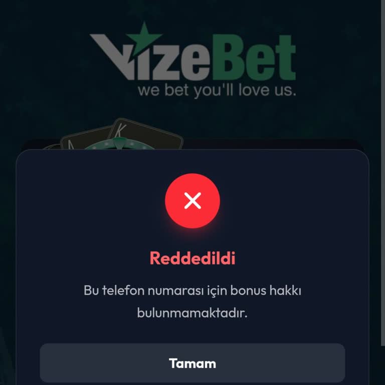 Vizebet Deneme Bonusunun Alınamaması Ve Keyfi Canlı Destek Yanıtı