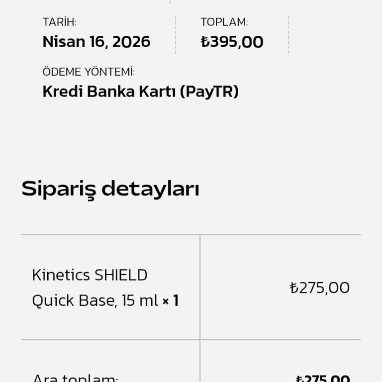 Kinetics Türkiye Ne Ürünüm Elime Ulaştı Ne De Firmadan Herhangi Bir Bilgilendirme Aldım