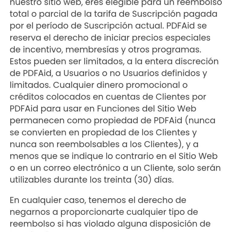 Cargo no autorizado de PDFAid y negativa de reembolso, exijo solución