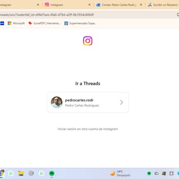 Error de acceso a Threads con cuenta de Instagram, pido revisión