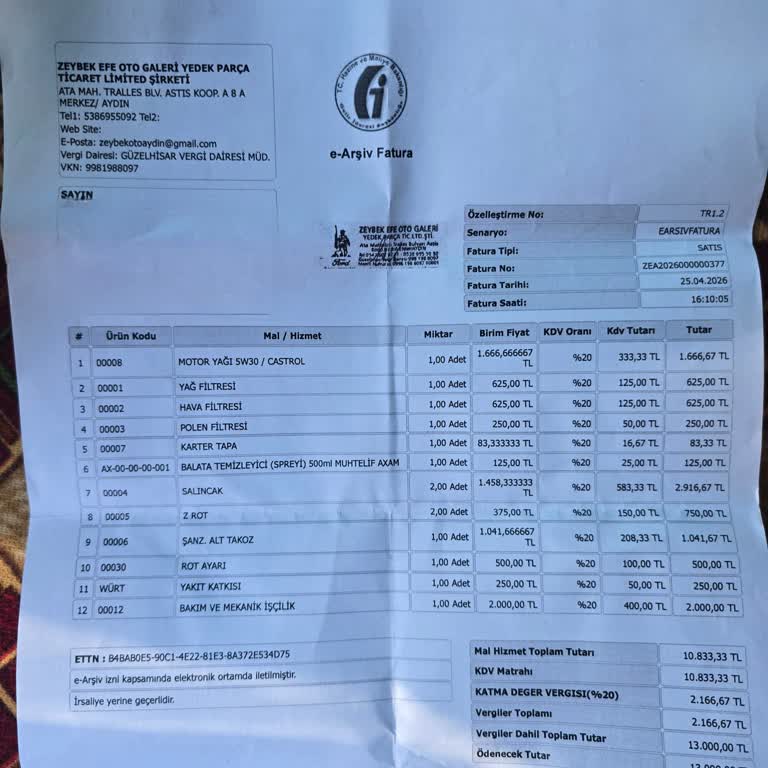 Onaysız Şanzıman Takozu Ve Diğer Parça Değişiklikleri İçin 13 Bin TL Ücret