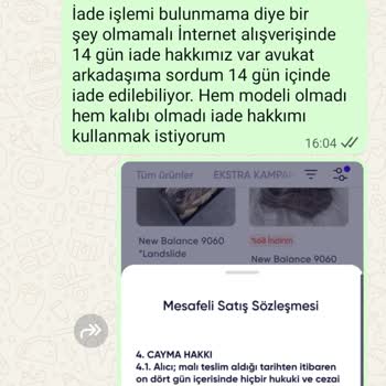 New Balance Ayakkabısında Beden Uyumsuzluğu Ve Cevapsız İade Talebi