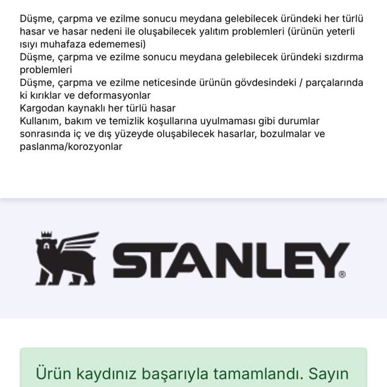Stanley Termosundaki Yalıtım Sorunu Ve Hepsiburada’nın Garanti Sürecindeki Çelişkili Bilgilendirme