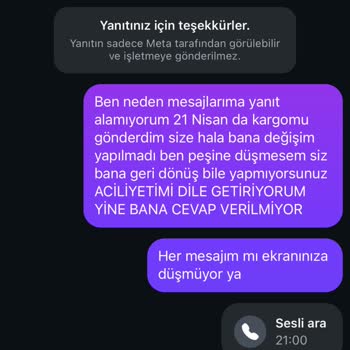 Bega Official’dan Değişim Ürünü Gelmedi Ve 600 TL Ücret İadesi Talep Ediliyor