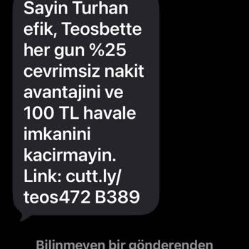 Yasa Dışı Bahis SMS’leri Hattıma Gelmeye Devam Ediyor, Derhal Engelleme Talebi