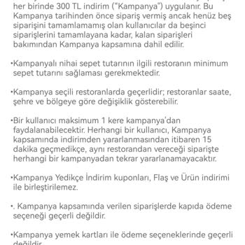 Trendyol Yemek GO Kampanyasının Erken Bitmesi Ve İndirimin Kullanılamaması