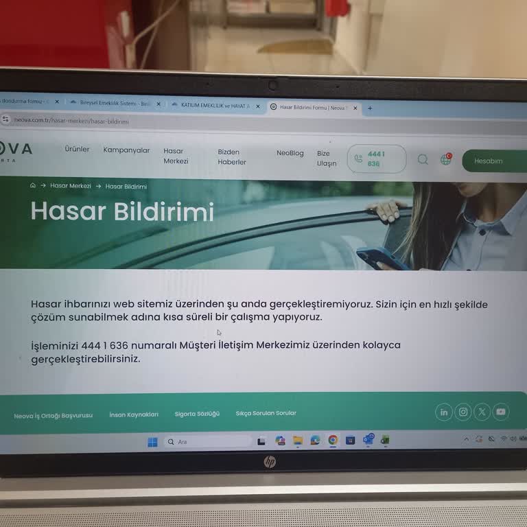 Neova Sigorta'da Ekran Kırılması Hasarı Bildirimi Yapılamıyor