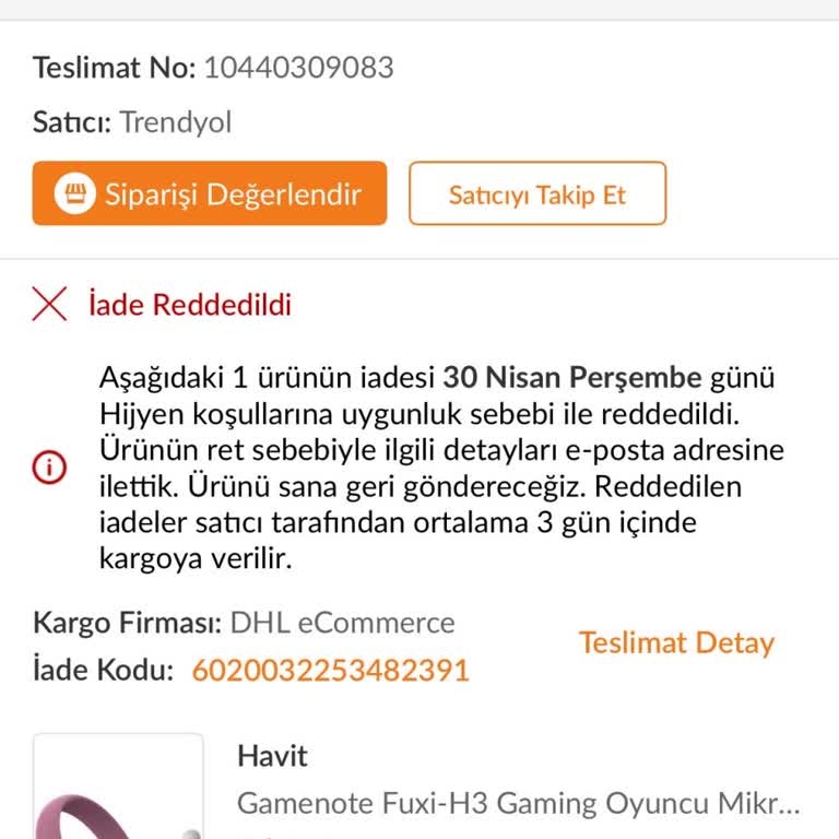 Bozuk Kulaklık İade Talebim Haksız Şekilde Reddedildi