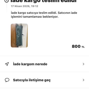 İade Ürün Satıcıya Ulaşmadı Ve Destek Yanıt Vermedi
