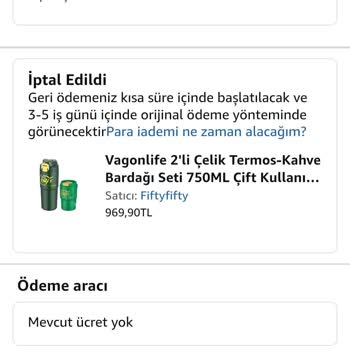 Amazon Sipariş İptali Sonrası İade 18 Gün Boyunca Beklemede