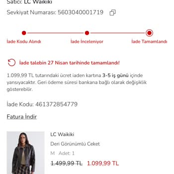 İade Tutarı Kartıma Yatırılmadı, LCW Müşteri Hizmetleri Çözüm Sunmuyor
