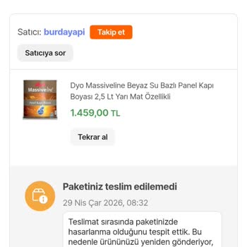 Hasarlı Ürün Geri Döndü, Yenisi Gönderilmedi Ve Fiyat Artışıyla Mağdur Oldum