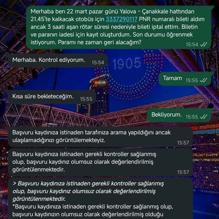 Rötarlı Otobüs Biletinin İadesi Reddi Ve Uzayan Mağduriyet