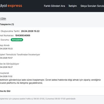 Teslim Edilmeyen Sipariş Ve Eksik İade İle Depo Beklemesinin Mağduriyeti
