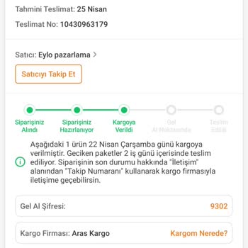 Aras Kargo Şubesinde 11 Günlük Teslimat Gecikmesi Ve Yanlış Teslimat Bildirimi