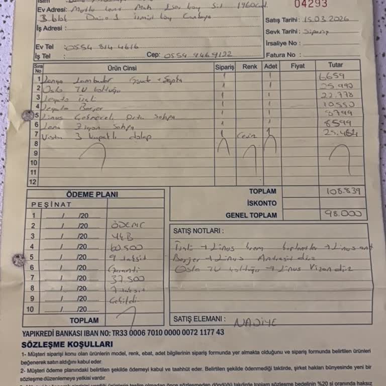 Teslim Edilmemiş Üç Parça İçin Acil Çözüm Talebi