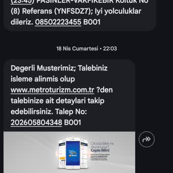 Yanlış Saatli Bilet Ve İade Talebinde Cevap Almama