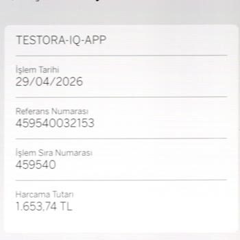 Testora IQ Uygulamasında İzinsiz Çekilen 1.653,74 TL Ücreti İçin İade Talebi