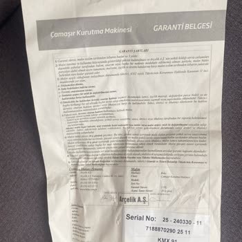 Beko Kurutma Makinesinin Garanti Dışı Kapsamı Ve Kullanıcı Hatası İddiası