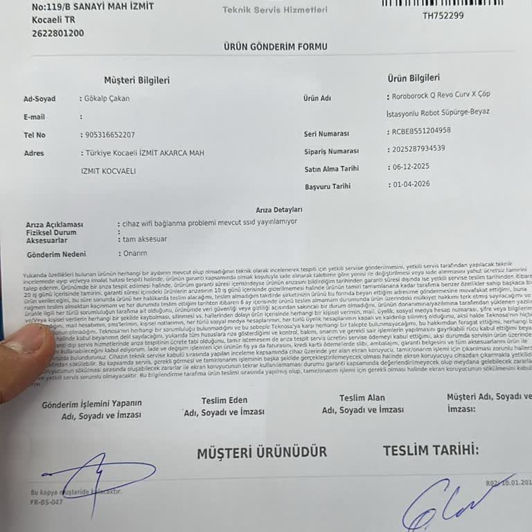 Uzayan Servis Süreci Ve Bilgi Eksikliği Nedeniyle Roborock Robot Süpürge İadesi Talebi