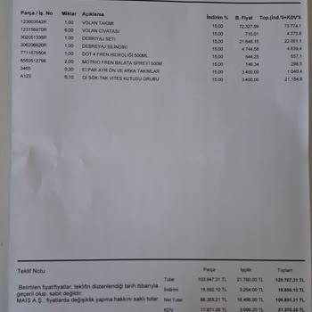 Garanti Kapsamındaki Volan Arızası İçin Yetkili Servisin Haksız Ücret Talebi