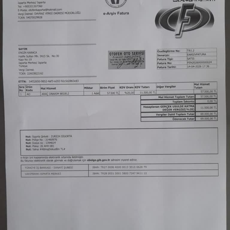 Zurich Sigorta Kasko Hasarında Parça Teslimindeki Gecikme Ve Ödeme Sorunu