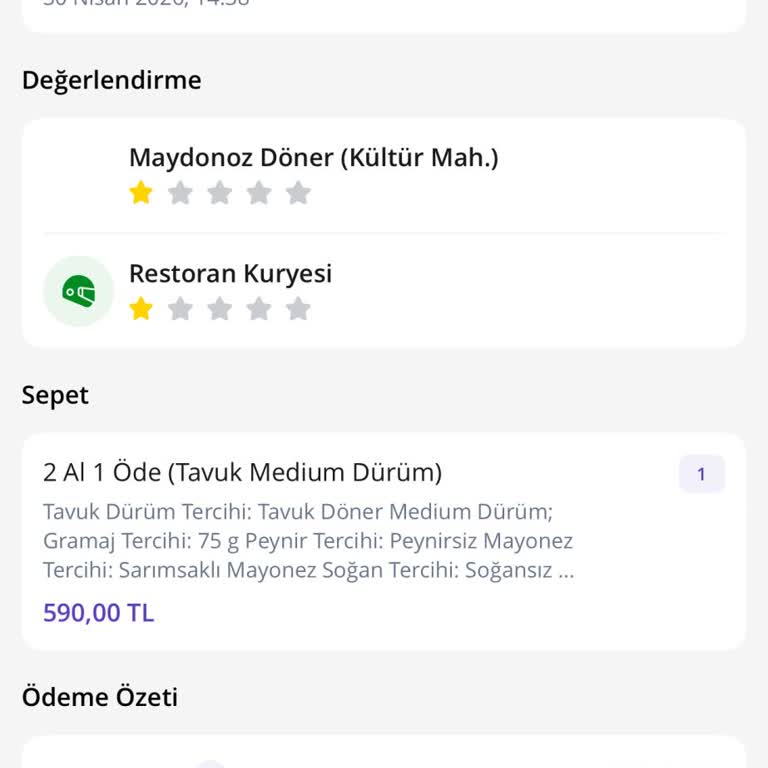 Sipariş İptali Reddi Ve Ücret İadesi Talebim