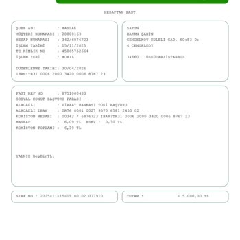 Garanti Hesabına 5.000 TL İadesi Ziraat Bankası Tarafından Gerçekleşmedi