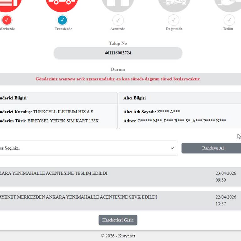 Sim Kartımın Teslim Edilmemesi Ve Kuryenet İletişimsizliği Karşısında Yaşadığım Sıkıntı