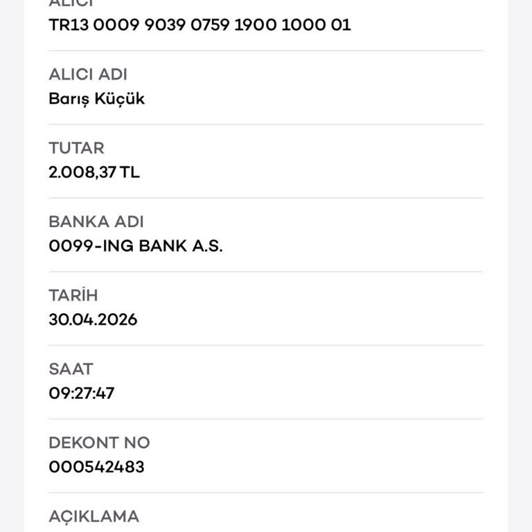 Akbank Mobil Uygulamasından Gönderilen 2000 TL Hesaba Yansımıyor, İade Talebi