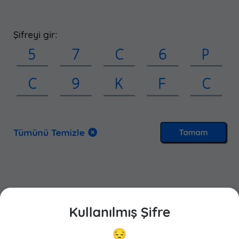 Kazandırio Kampanyasında Kullanılmış Görünen Kodlar Nedeniyle Katılamama