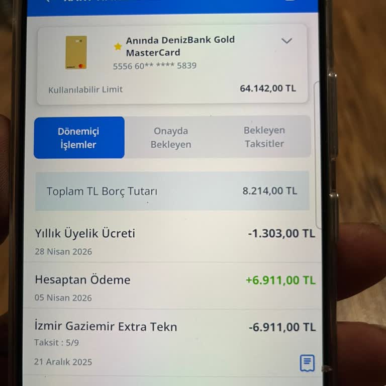 Denizbank Gold Mastercard Üzerinden Kesilen Kanunsuz Yıllık Üyelik Aidatı İptali Ve İade Talebi
