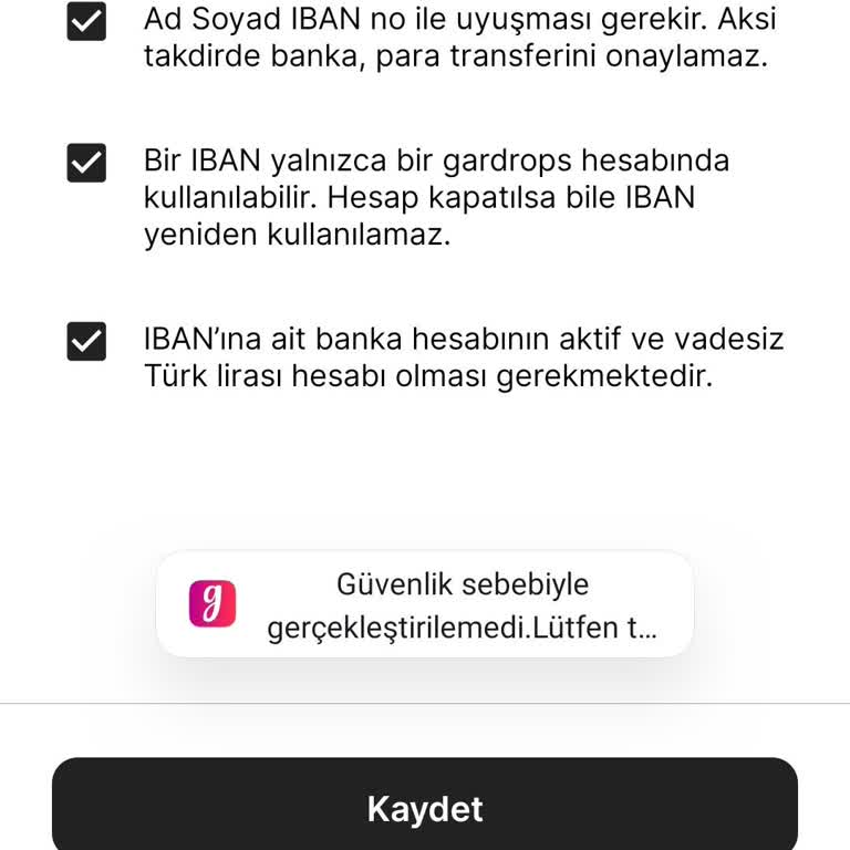 Güvenlik Engeli Nedeniyle IBAN’a Para Çekilemiyor Ve Şifre Yenileme Sorunu