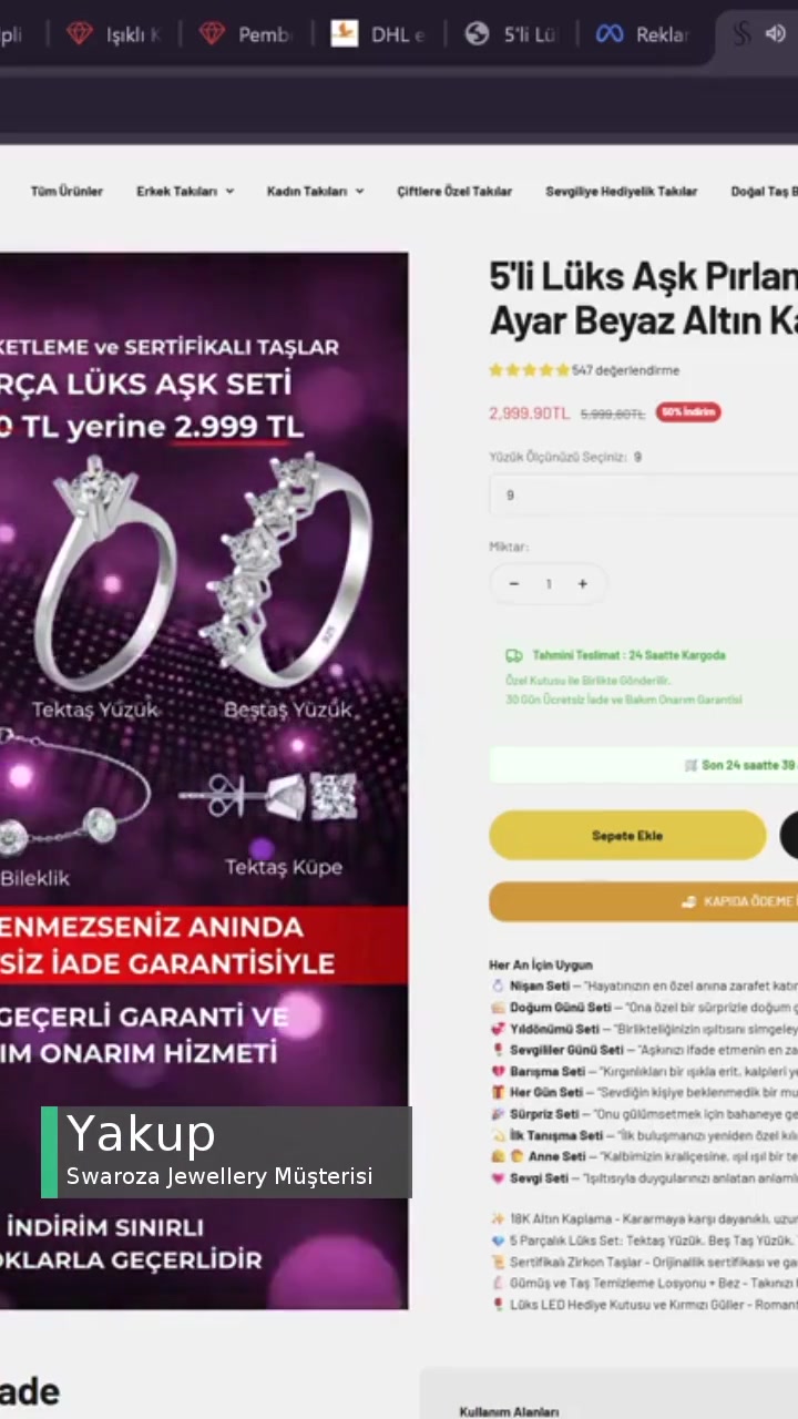 Swaroza 5’li Set Gümüş Diye Satılıyor Ancak Ürün Gümüş Çıkmadı videonun kapak resmi