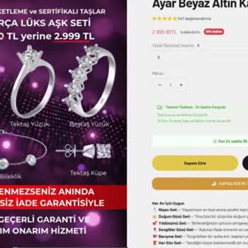 Swaroza 5’li Set Gümüş Diye Satılıyor Ancak Ürün Gümüş Çıkmadı