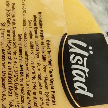 A101 Üstad Göbek Kaşarda Kıl Bulunması Ve Hijyen Düzeltme Talebi