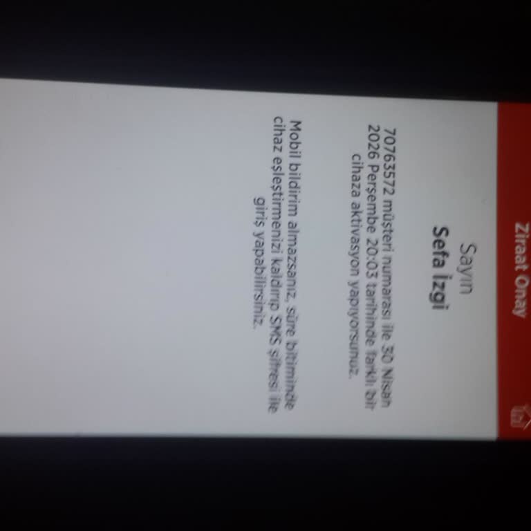 Ziraat Bankası İnternet Bankacılığında Onay Mesajı Gelmemesi Sorunu