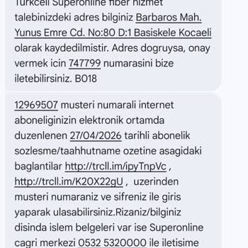 Türkcell'de Kablo Çekiminden Sonra Kurulum Yapılmadı Ve Başvurum Bildirimsiz İptal Edildi