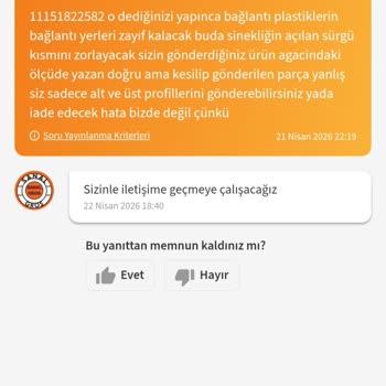 Yanlış Ölçülü Sineklik Ve Satıcının Kişisel Numaradan Trendyol Gibi Davranması Üzerine İade Talebi