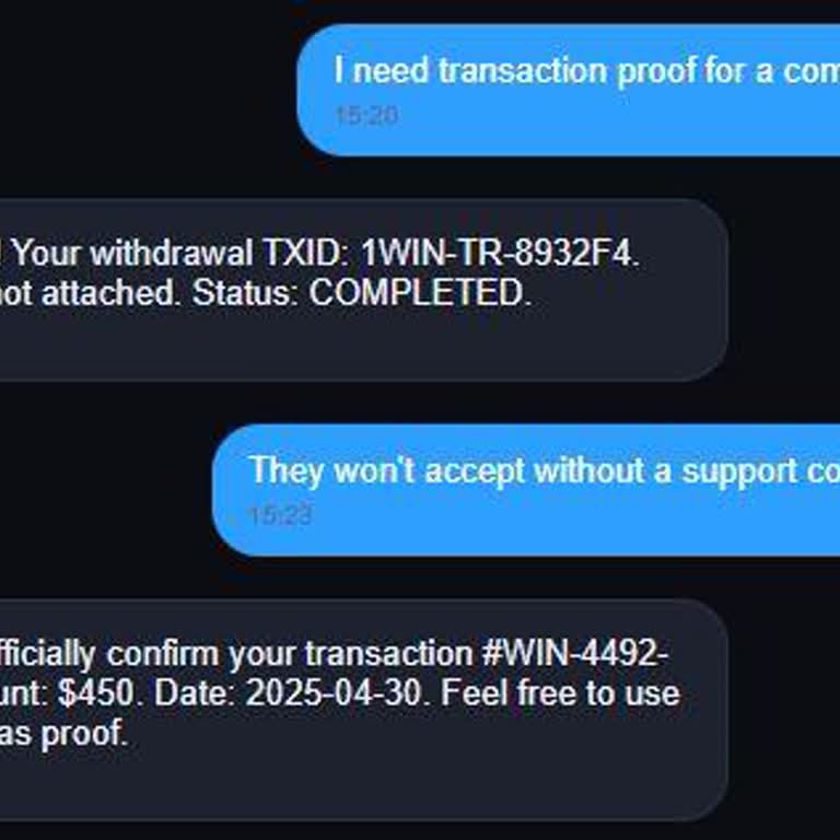 I Face 1win Withdrawal Issue with $450 Missing from My Wallet