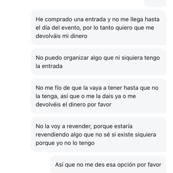 Entradas de concierto retrasadas por Viagogo, exijo envío o reembolso