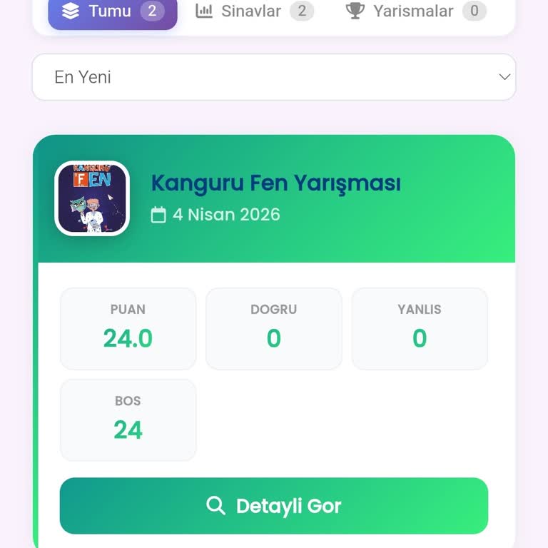 Kanguru Fen Sınav Sonuçları Boş Görünüyor Ve Yetkililerden Yanıt Gelmiyor