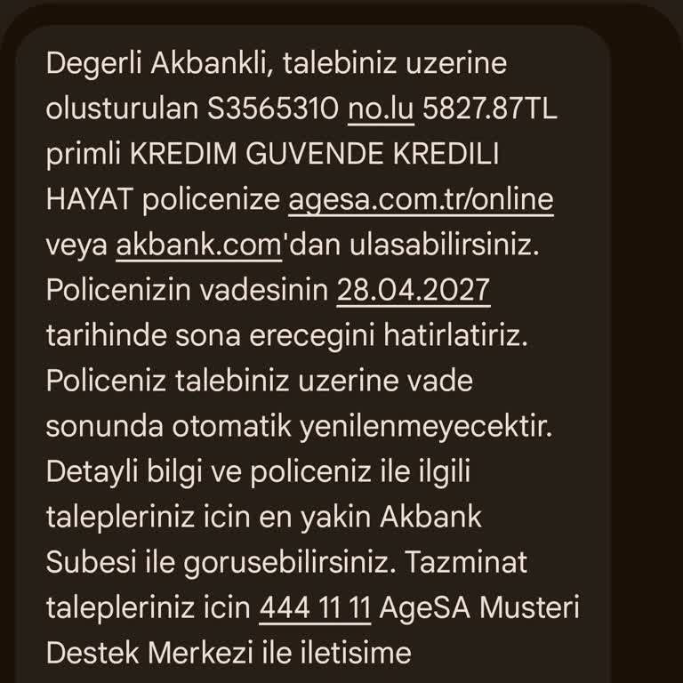Hayat Sigortamın İptal Talebine Cevap Gelmemesi Ve 5.827,87 TL Kesintinin İadesi